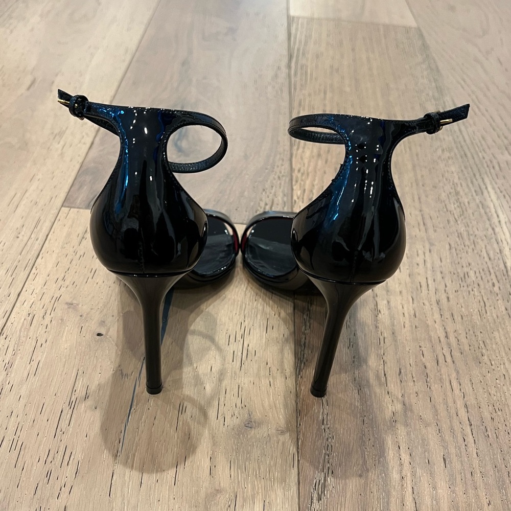 Saint Laurent Amber Sandals in Black Patent Leather Size 36 - Picture 7 of 10